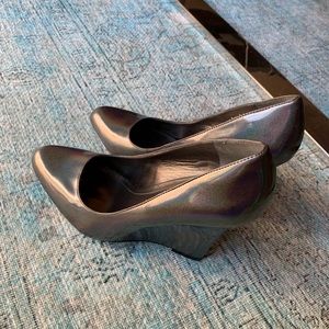Aldo iridescent wedge heel with real leather sole